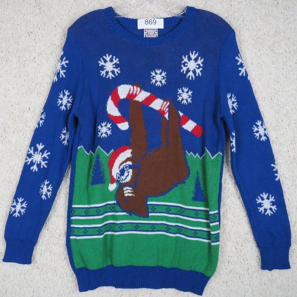 Well Worn* Unisex Holiday Sweater Long Sleeve Crew Neck Pullover Sweater~Size XL